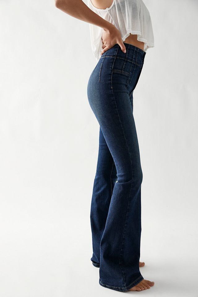 Free People Jayde Flare Jeans - Mermaid Blue