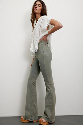 We The Free Jayde Flare Jeans at Free People in Neptune, Size: 30