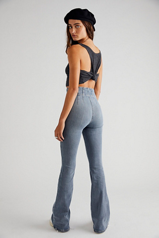 high waisted flare bottom jeans