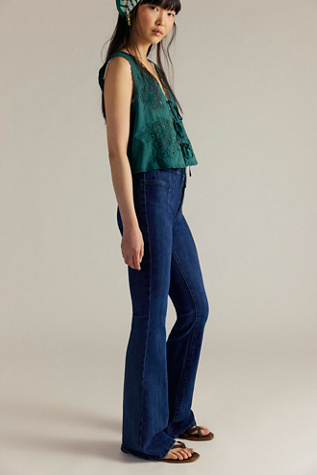We The Free Jayde Flare Jeans at Free People in Dark Wash, Size: 31