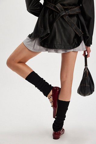 Delaney Ribbed Leg Warmer At Free People In Black