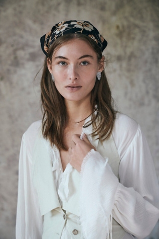 Oleander Print Bandana by Free People in Black