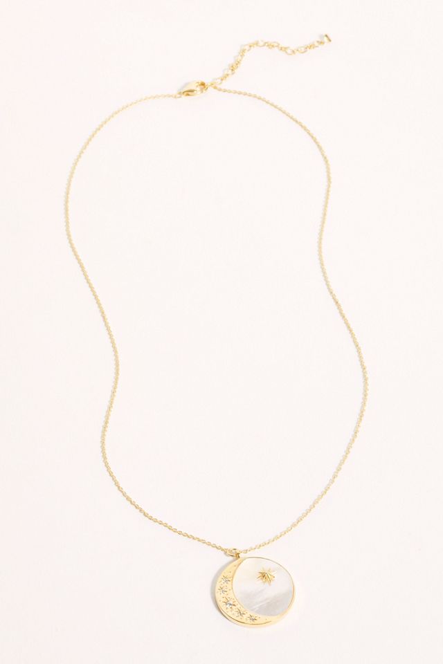 Tai Pearl and Star Moon Coin Necklace #1