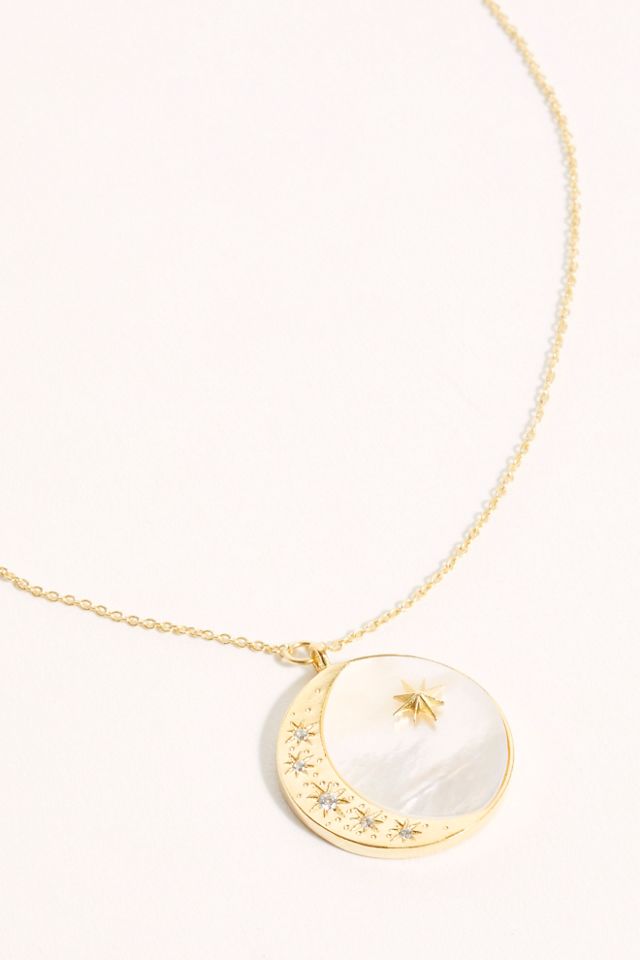Tai Pearl and Star Moon Coin Necklace #2