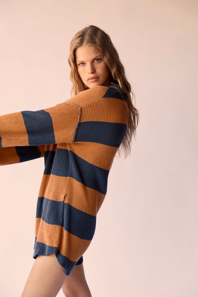Picnic Striped Sweater Romper #1
