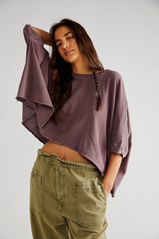 We The Free CC Tee at Free People in Sweet Cranberry, Size: Small