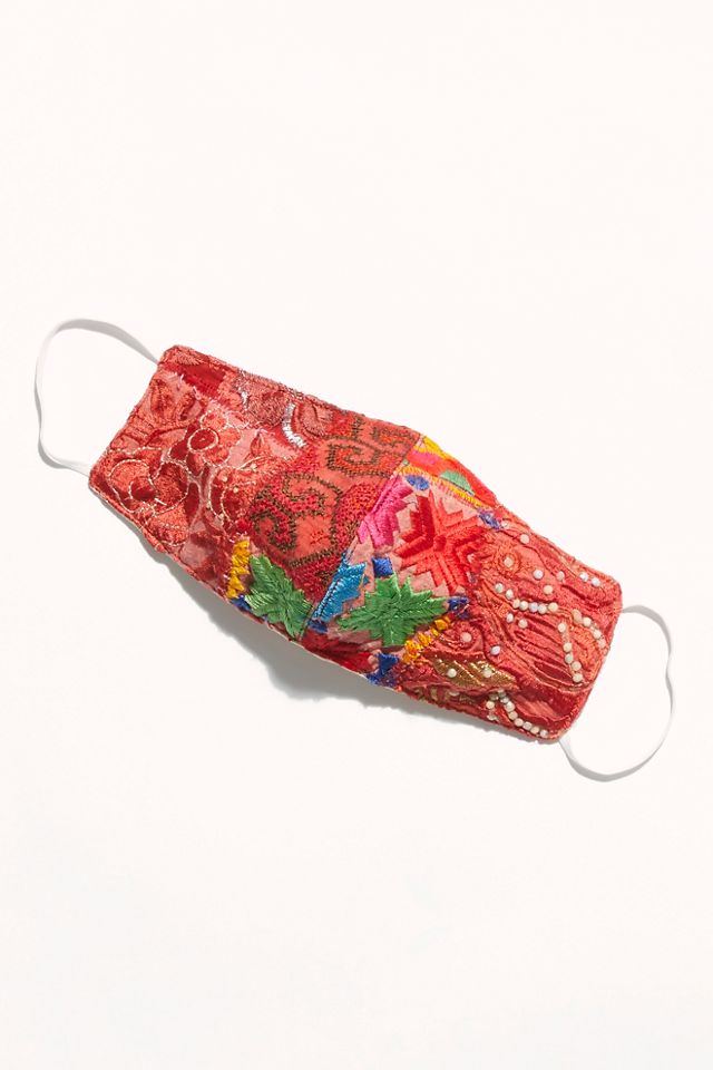 Embroidered Patchwork Mask