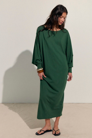black long dress with sleeves Long Sleeve Maxi Dress in Black