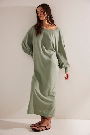 Lifestyle Maxi Dress By free-est At Free People In Lily Pad, Size: Small