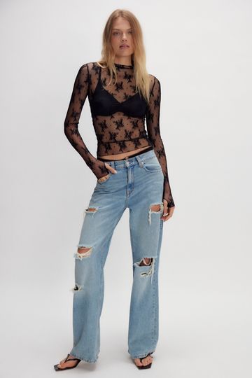 Lady Lux Printed Layering Top