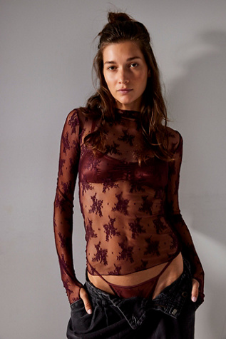 Lady Lux Layering Top by Intimately at Free People in Raisin Ruckus, Size: Small