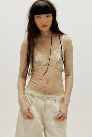 Lady Lux Lace Layering Top by Intimately at Free People in Frozen Dew, Size: XS