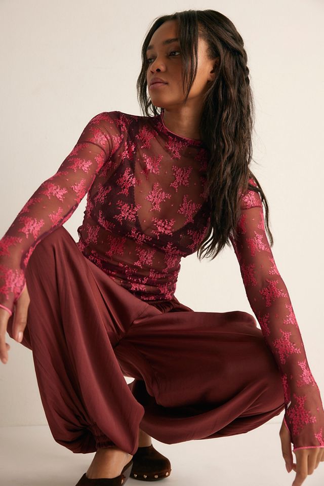 Intimately Lady Lux Layering Top | Sheer Lace Top | Free People