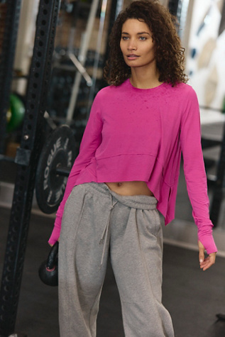 Tempo Long-Sleeve T-Shirt by FP Movement at Free People, Frosted Magenta, L