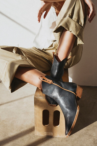 We The Free Wesley Ankle Boots at Free People in Washed Black, Size: EU 36