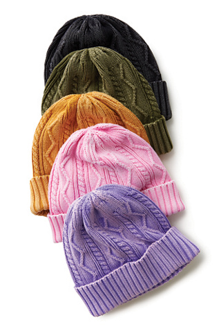 Stormi Washed Cable Beanie