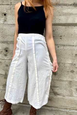 Cotton Fringe Capri Pants Selected by Nomad Vintage