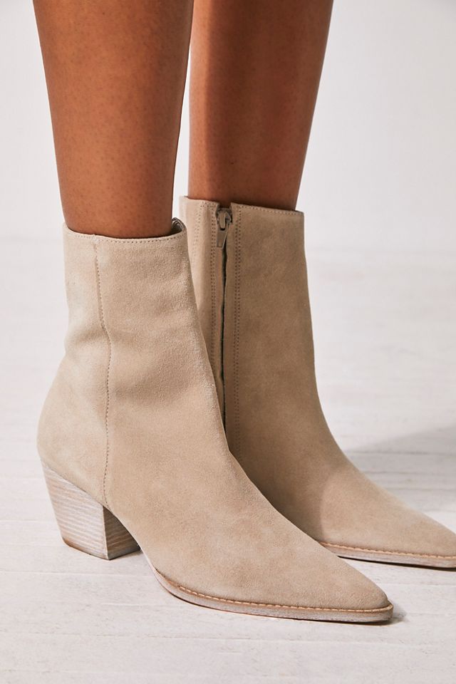 Cream hot sale ankle booties