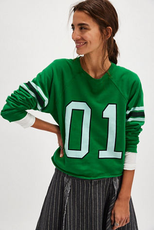 Retro Sport Sweatshirt By Original Retro Brand At Free People In Kelly Green, Size: Small