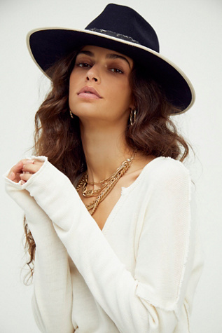 NWT Free People WYETH Jasper Distressed Felt Hat Burned Felt Hats. Design as Shown or Custom. Wyeth WOOL Felt  main image 3
