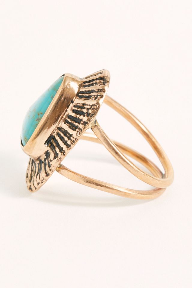 Turquoise Shell Ring | Free People UK