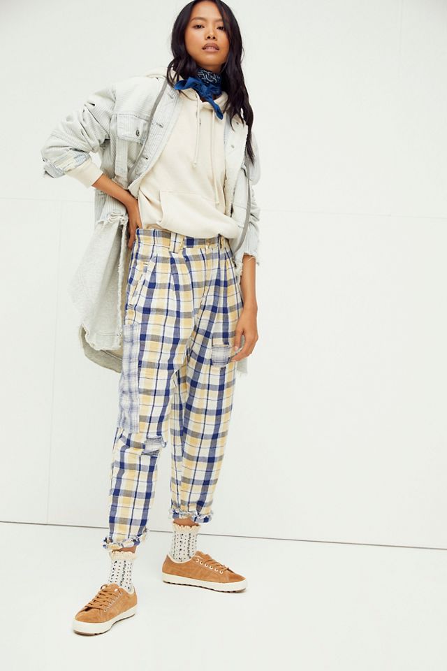 Free people plaid store pants