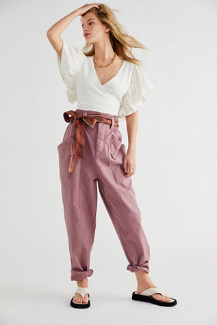 Ready To Run Cinch Waist Pants | Free People UK