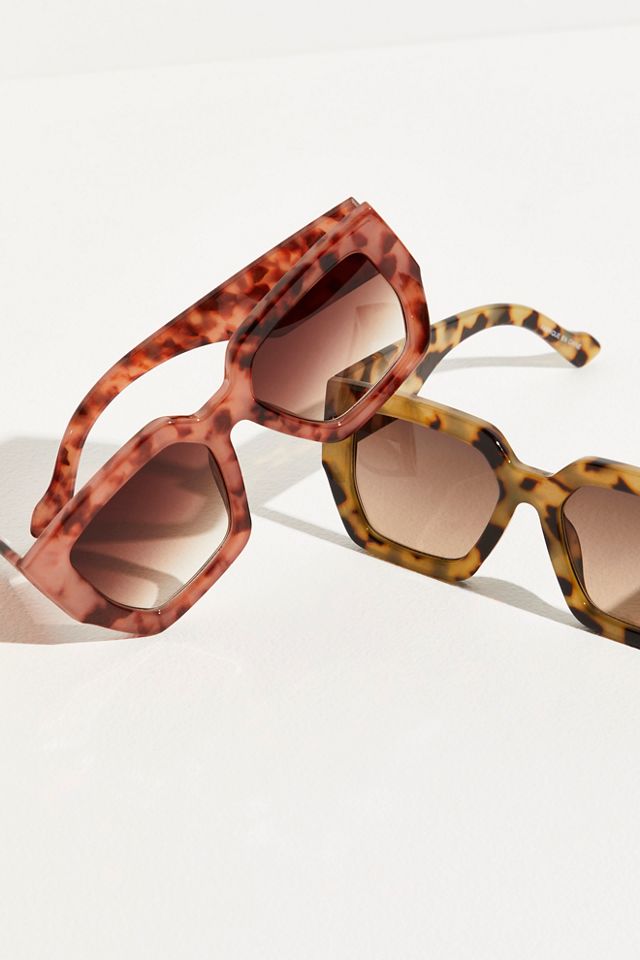Bel Air Square Sunglasses by Free People in Tan