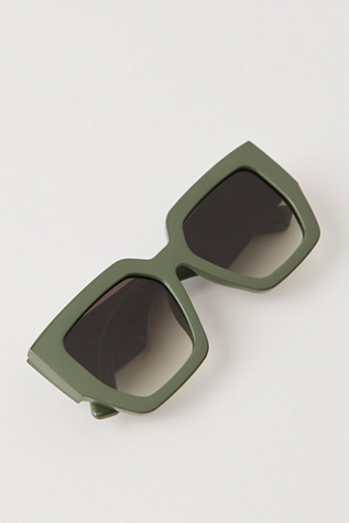 Bel Air Square Sunglasses at Free People in Pine Green