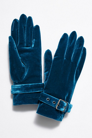 Ladies First Velvet Buckle Gloves | Free People