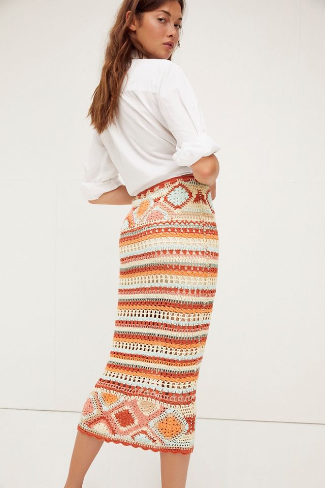 Jupe midi au crochet Emily #1