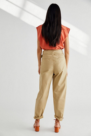 tailored high loose taper women's pants