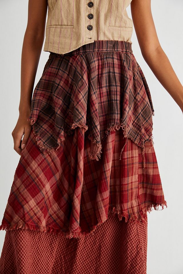 Magnolia Tiered Plaid Skirt #2