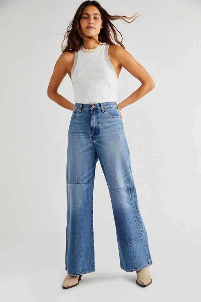 Wrangler Heritage World Wide-Leg Pieced Jeans