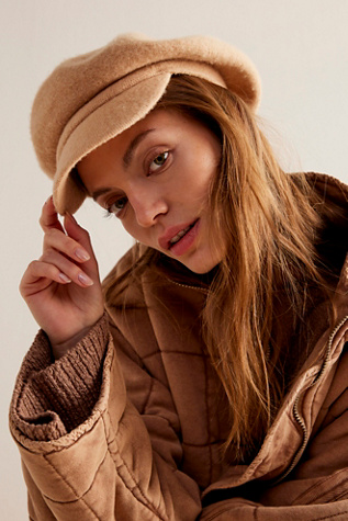 Phoebe Slouchy Lieutenant Cap at Free People in Camel