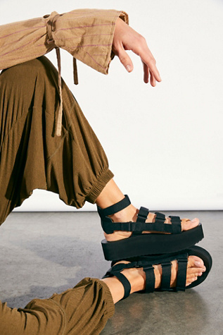 Teva Flatform Mevia Sandals at Free People in Black, Size: US 7