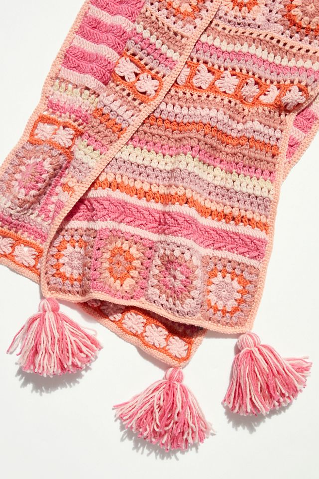 Granny Crochet Square Scarf #1