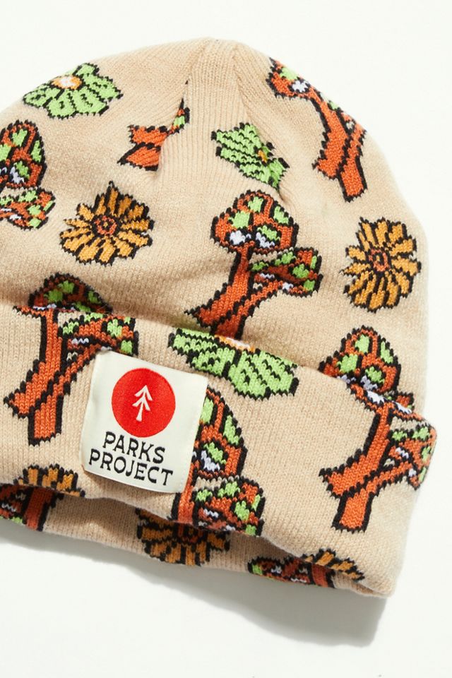 Bonnet Tricoté Violet Et Vert Parks Project 'Power To The Parks Shroom Beanie' - Femme
