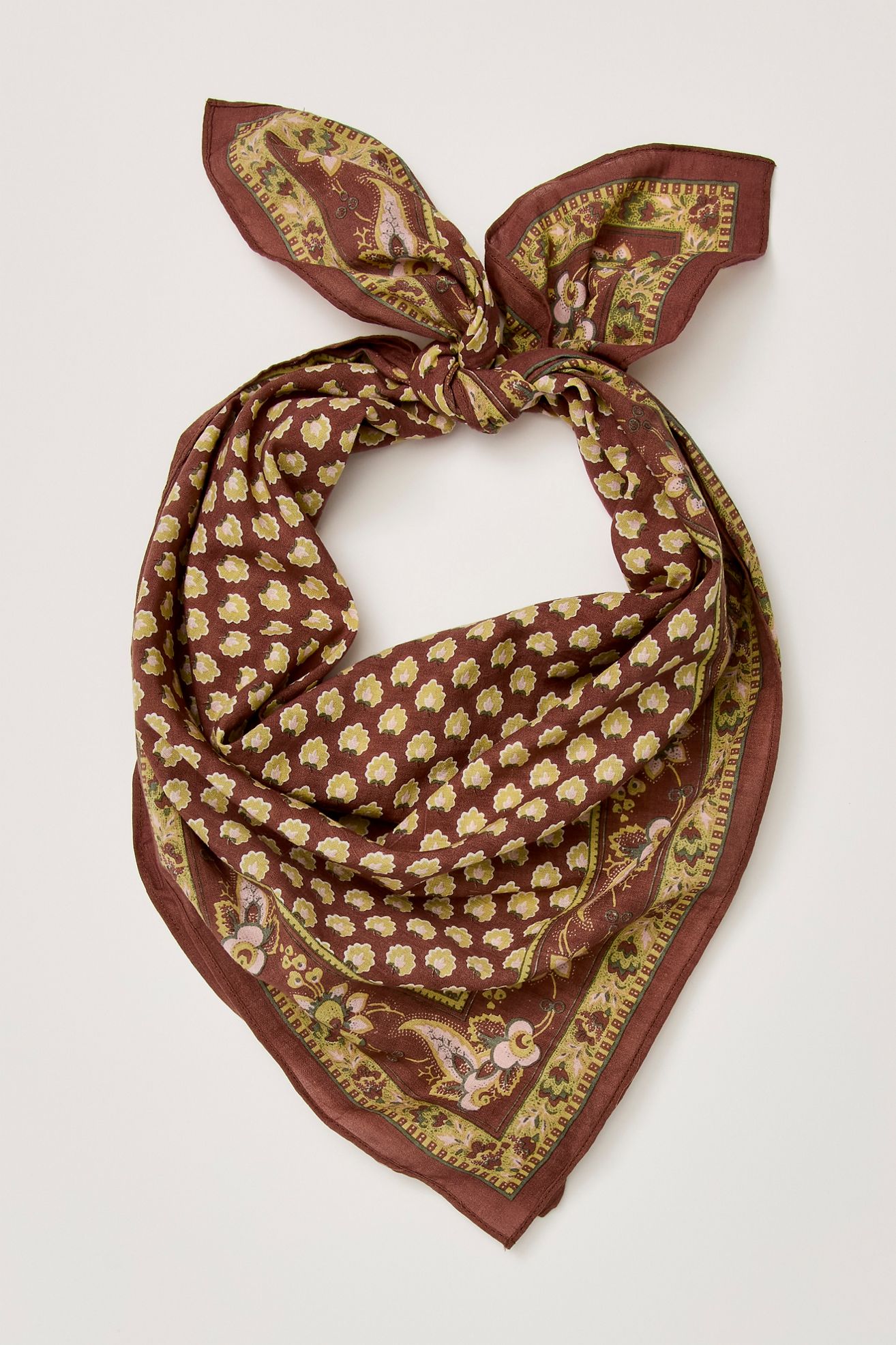 Lotus Paisley Print Bandana