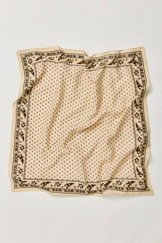 Женские аксессуары Free People Lotus Paisley Print Bandana, цвет: Бежевый комбинированный — фото 2