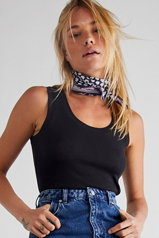 Lotus Paisley Print Bandana at Free People in Indigo