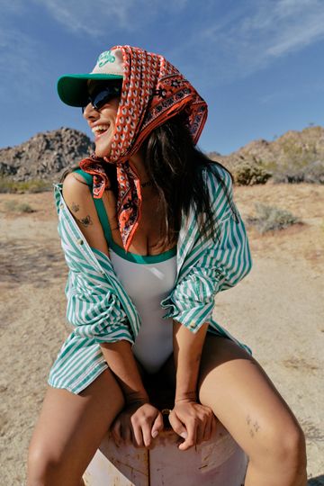 Lotus Paisley Print Bandana