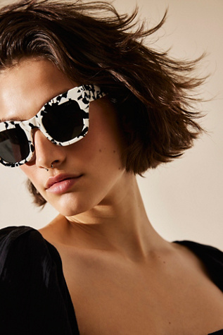 Decker Cat Eye Polarized Sunglasses at Free People in Cookies And Cream