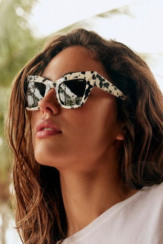 Decker Polarized Square Sunglasses at Free People in Cookies And Cream