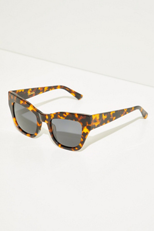 Decker Cat Eye Polarized Sunglasses at Free People in Tort