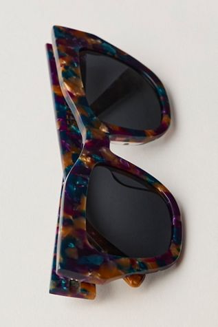 Karen Walker ‘Pampel’ mixed metal & smoke tint sunglasses Karen Walker Pampel Metal Sunglasses | Free People main image 3