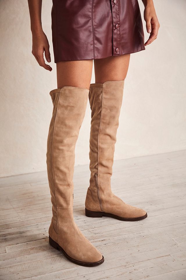 Stretch suede over outlet the knee boots