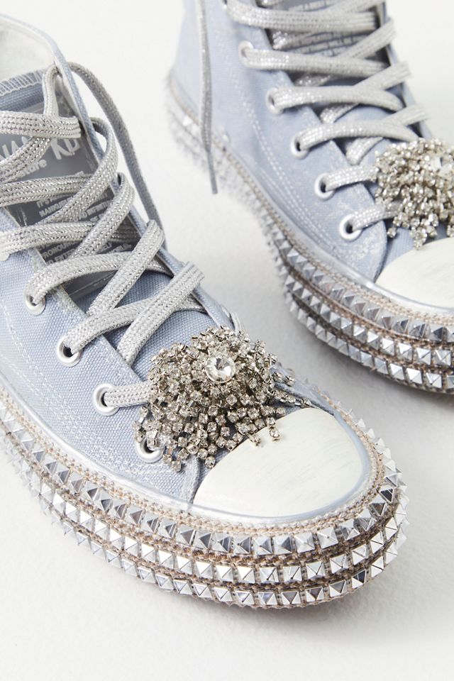 Rhinestone Converse Shoes With Spikes 