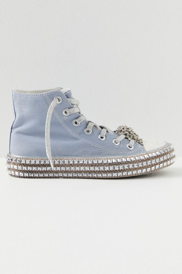Cruise Studded Hi Top Sneakers by Nan-ku at Free People in Blue, Size: EU 36