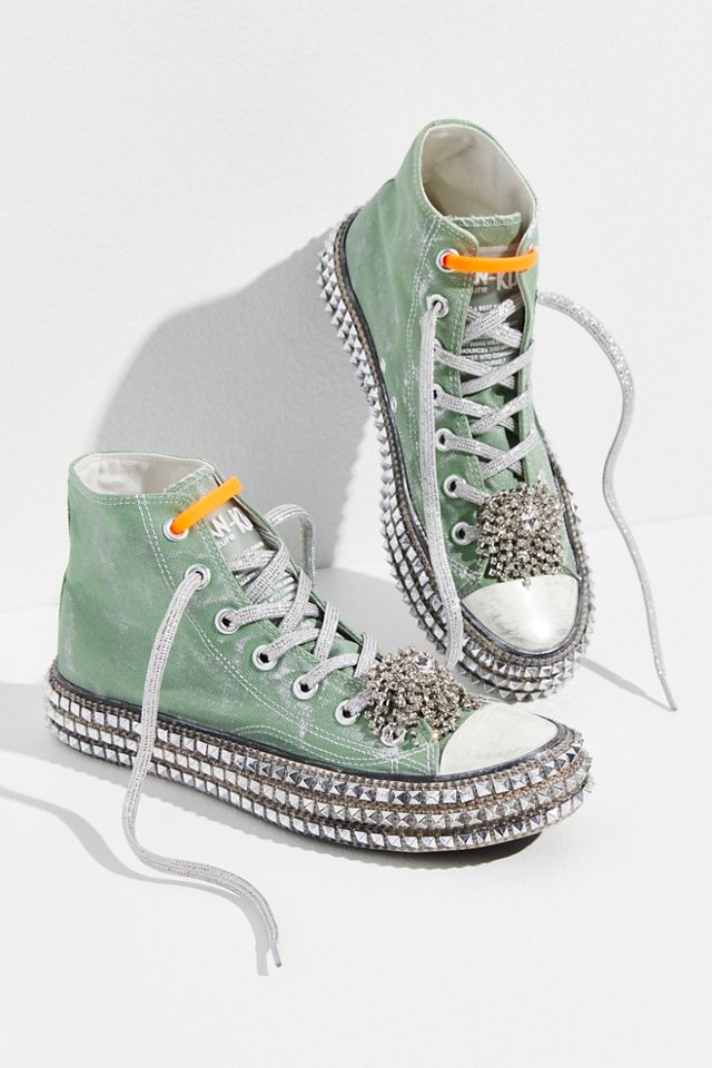 Cruise Studded Hi Top Sneakers by Nan-ku at Free People in Blue, Size: EU 36